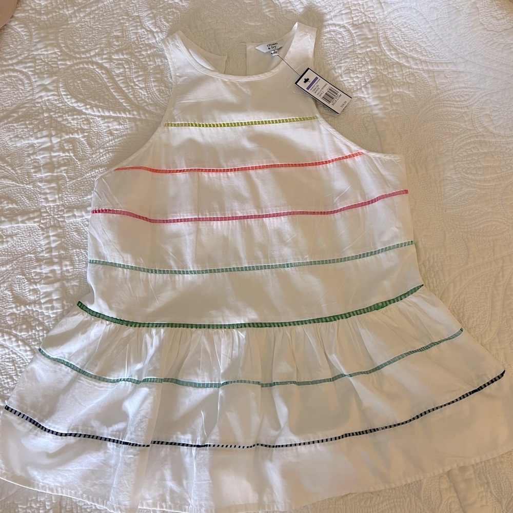 NWT Crown & Ivy Peplum Sleeveless Top - Size S